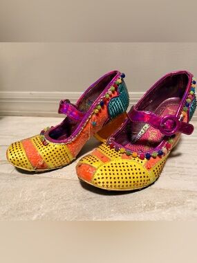 Irregular choice orange slice heels